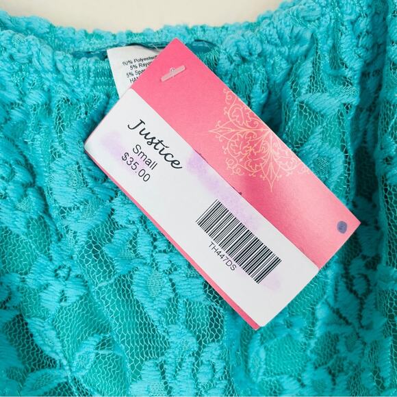 NEW Turquoise Haven Lace Off Shoulder Blouse Top SMALL Rodeo Western Floral - Picture 3 of 7